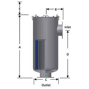 Solberg CSL-244P-500F vacuum air filter diagram