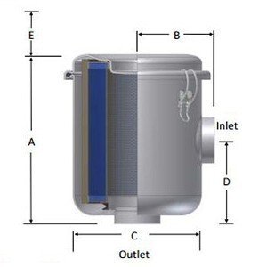 Solberg CSL-851-250HC vacuum air filter diagram