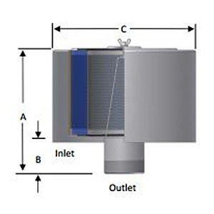 Solberg F-234P-400F compact filter diagram