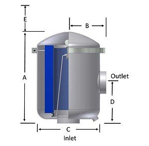 Solberg HDL-PSG850/1-250HC oil mist vacuum filter diagram