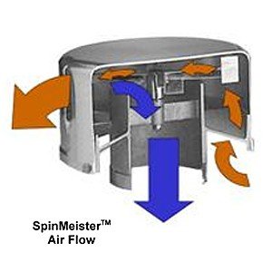 Solberg SMA2 SpinMeister aluminum precleaner diagram