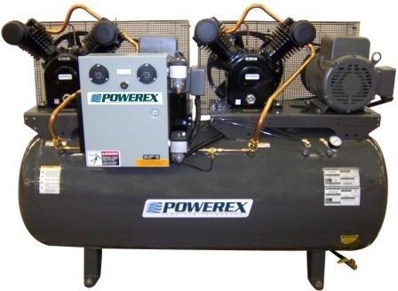 Powerex AD0754 Lubricated Piston Climate Control Tank Air Compressor AD Duplex