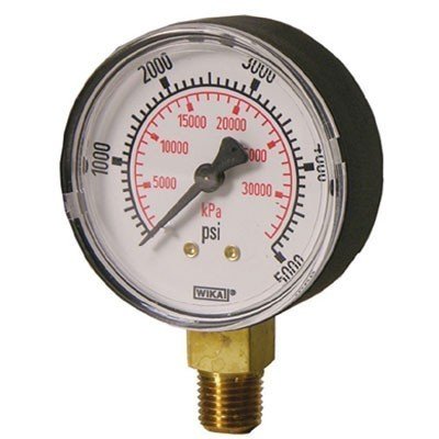 Wika 8736499 111.10 2.5 5000PSI DOM/KPA 1/4 L Brass Gauge