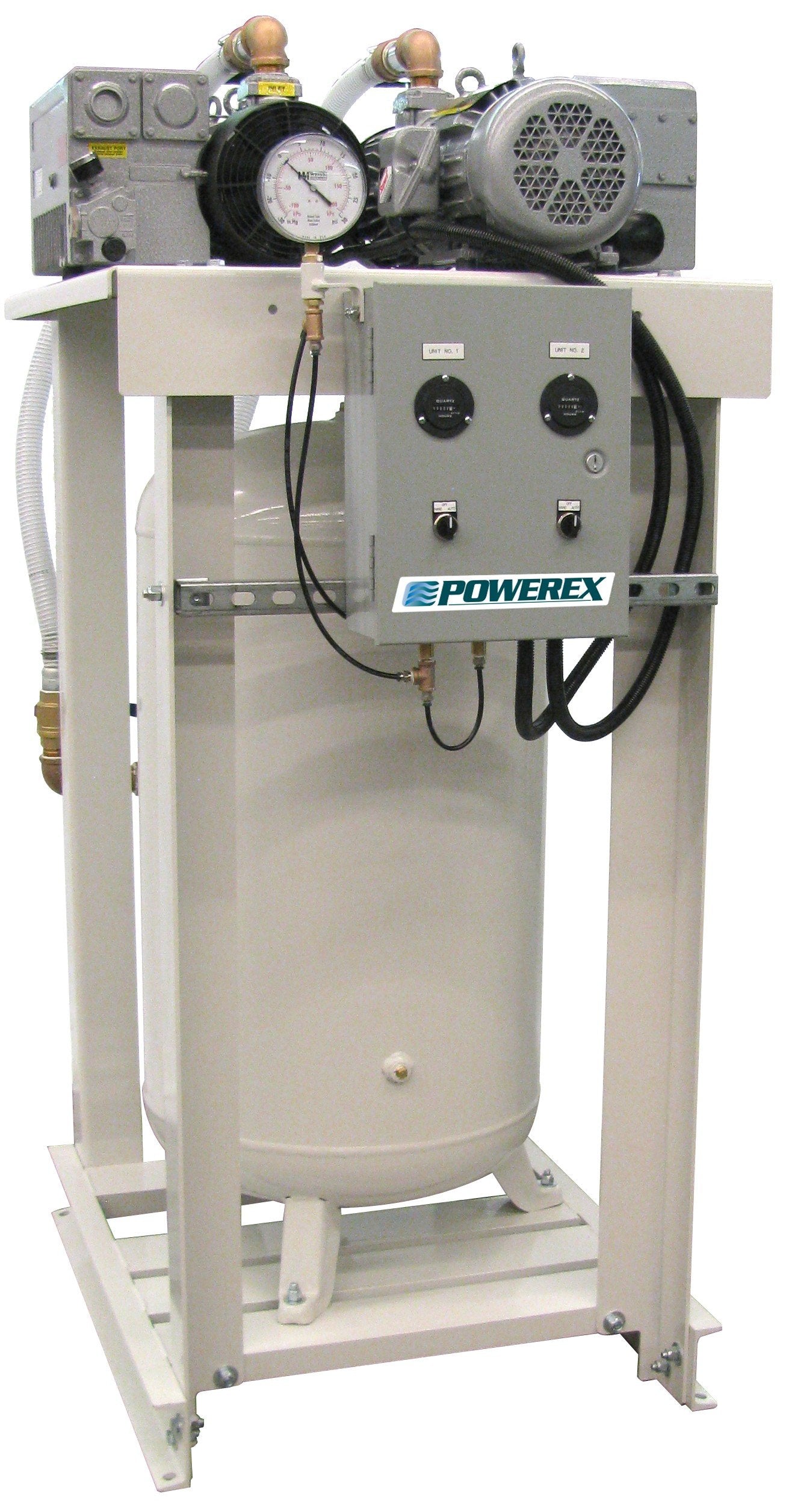 Powerex IVS1005 Lubricated Rotary Vane Vacuum Tank Air Compressor IVS Simplex