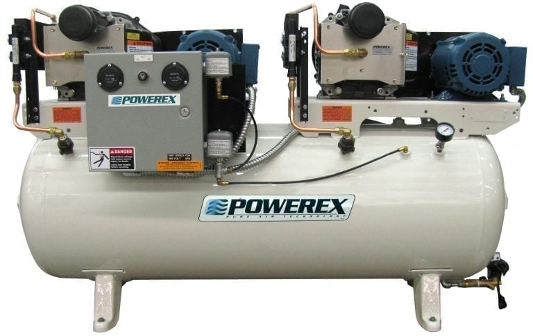 Powerex STD0503 Oil-Less Open Scroll Tank Air Compressor STD Duplex
