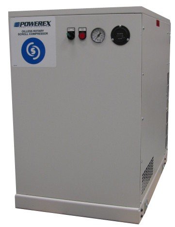 Powerex SES0308 Oil-Less Enclosed Scroll Air Compressor SES Simplex
