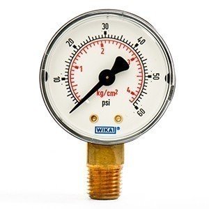 Wika 9692725 111.10 2" 60PSI/KGCM2 Bourdon Tube Pressure Gauge Dry ABS Case