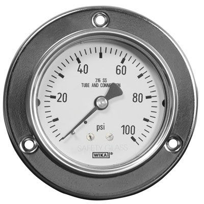 Wika 4282900 2.5" 233.55 60 PSI Bourdon Tube Panel Builder Gauge