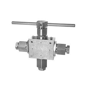 HiP 20-73LF6 3-Way Trunion Medium Pressure Ball Valve Diverter 90¬¨‚à´