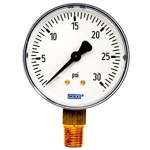 Wika 4253116 2.5" 111.10 30 PSI Bourdon Tube Pressure Gauge Dry ABS Case