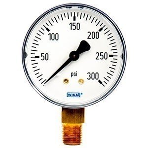 Wika 4253167 2.5" 111.10 300 PSI Bourdon Tube Pressure Gauge Dry ABS Case