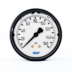 Wika 9693394 2.5" 113.13 160 PSI Bourdon Tube Pressure Gauge Filled ABS Case