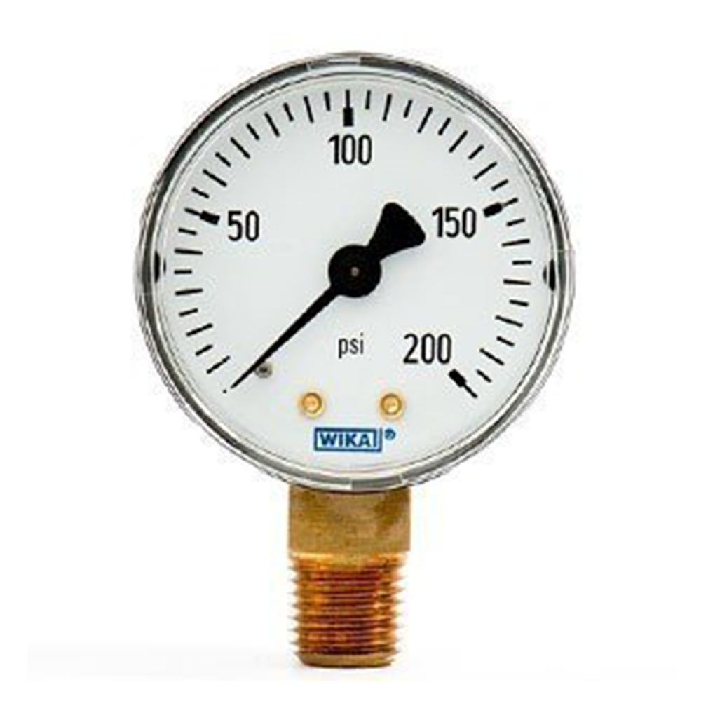 Wika 4252960 2" 111.10 200 PSI Bourdon Tube Pressure Gauge Dry ABS Case