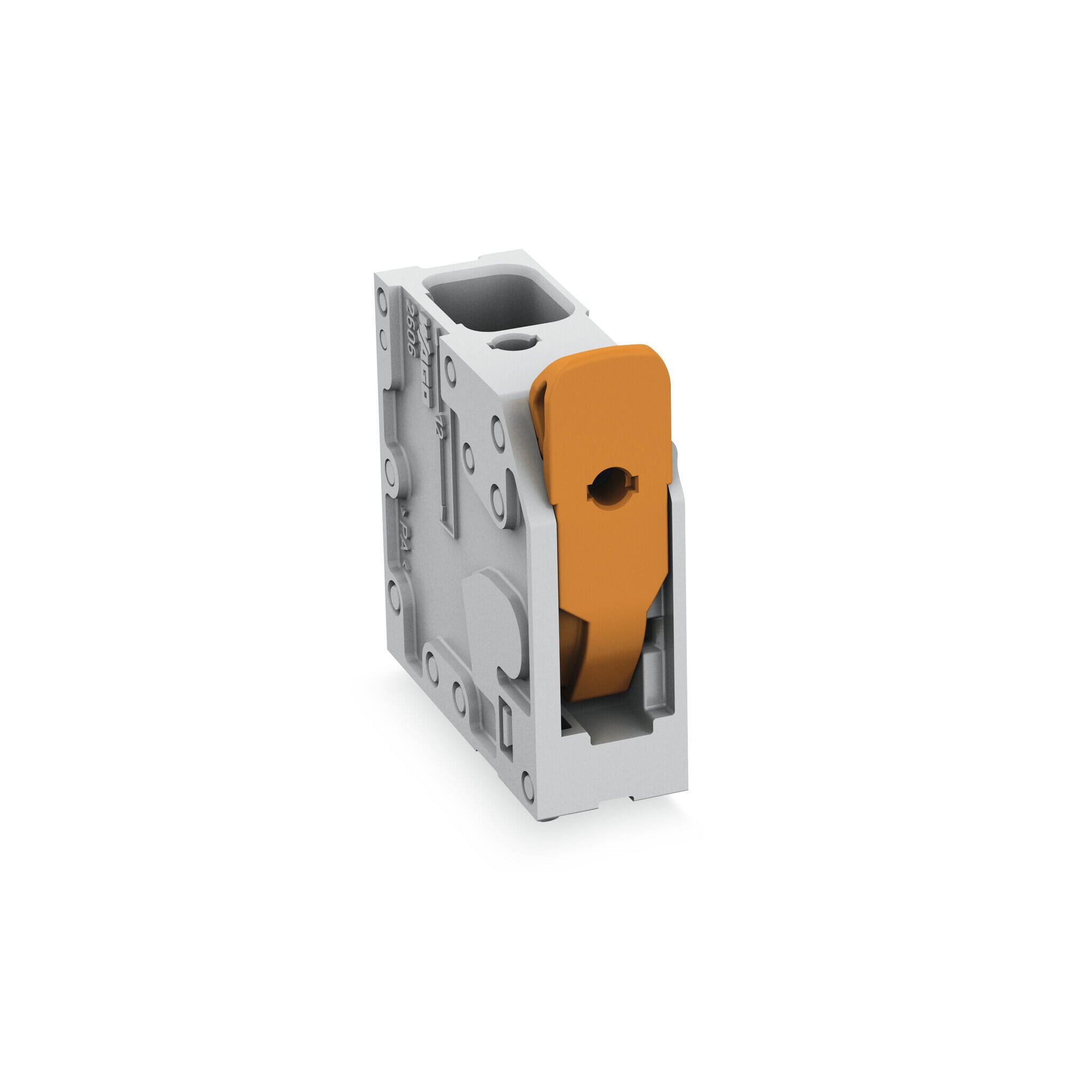 Wago 2606-3101 | PCB terminal block, lever, 6 mm, Pin spacing 7.5 mm, 1-pole, Push-in CAGE CLAMP