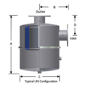 Solberg LRS-19-075HC LRS-Series Liquid Separator 0.75" Inlet Vacuum Filter (intergrated)