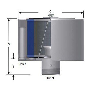 Solberg QB-230P-200 QB-Series Compact 2" Filter Silencer
