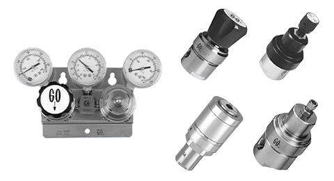 GO Regulator PR Series DL Series and COM Series pressure regulator group
