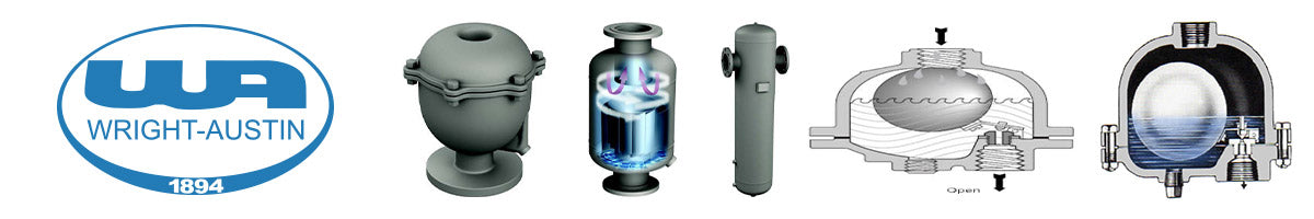 Wright-Austin separators, drain traps, and exhaust heads group