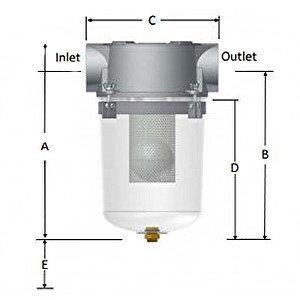 Solberg STS-200C ST-Series See-Through Compact 2" Liquid Separator