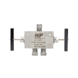 HiP 15-15AF2 3-Way 2-Stem Taper Seal Needle Valve