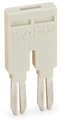 WAGO 870-402 available at Kinequip. A grey jumper bar with two poles.