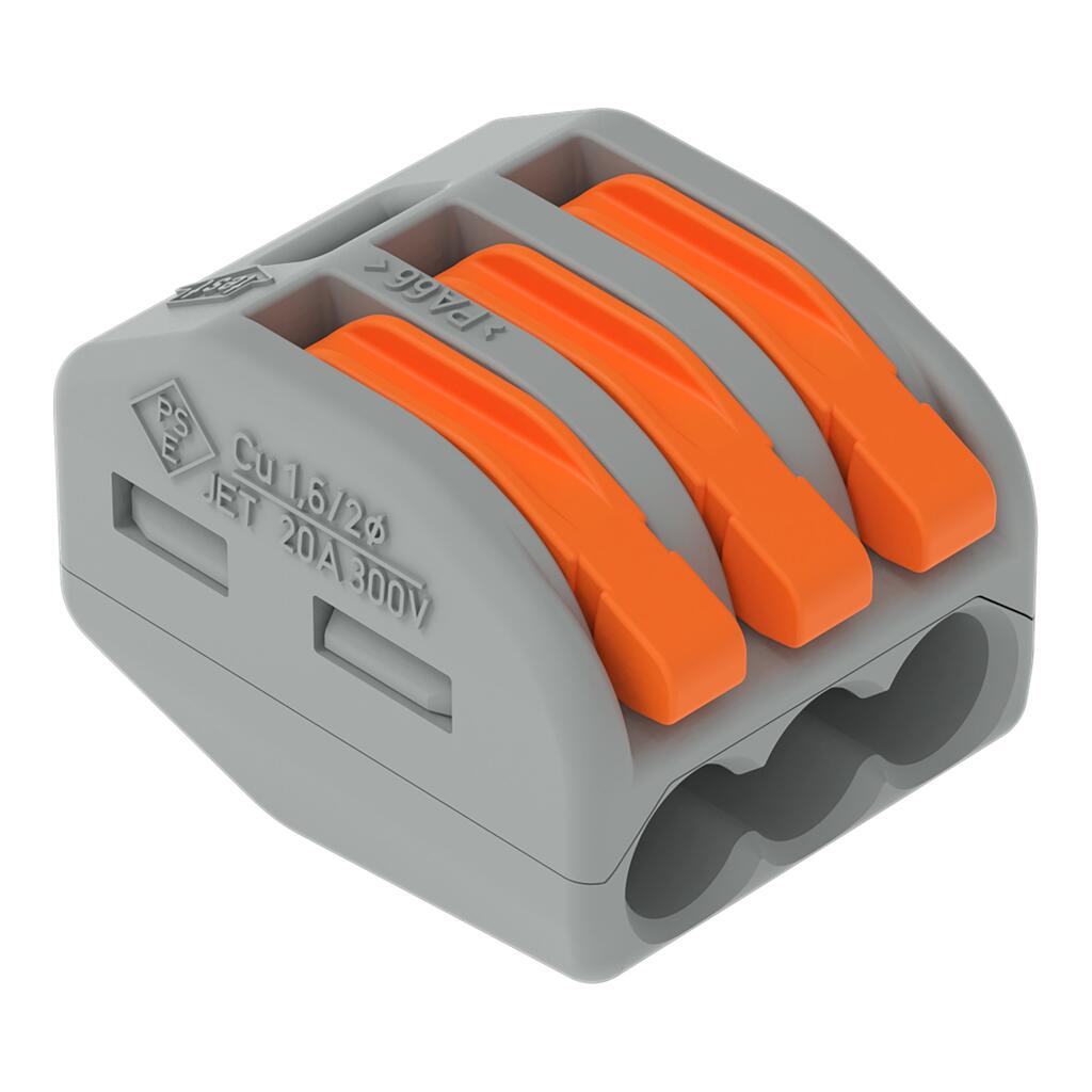 WAGO 222-413 | Push-In Connector, Gray