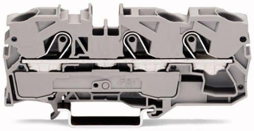 Wago 2010-1301 | 3 COND THRU TERMINAL BLOCKS, 6 AWG -20 AWG GREY