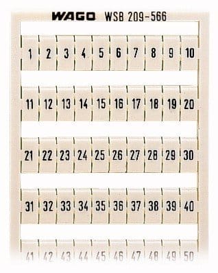 WAGO 209-566 WSB Marking Card