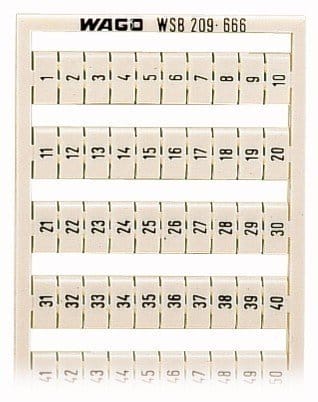 WAGO 209-666 WSB Terminal Block Marker