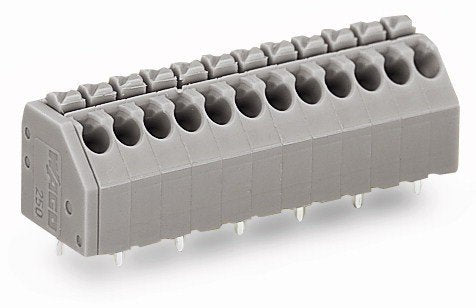 Wago 250-214 1-Conductor PCB Terminal Strip 1 solder pin/pole staggered 14-pole