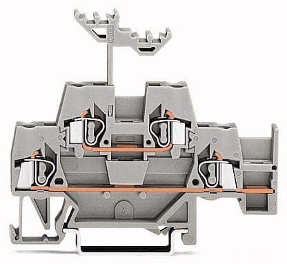 Wago 280-520 | DOUBLE-DECK TERM BLOCK, THROUGH/THROUGH W/ JUMPER