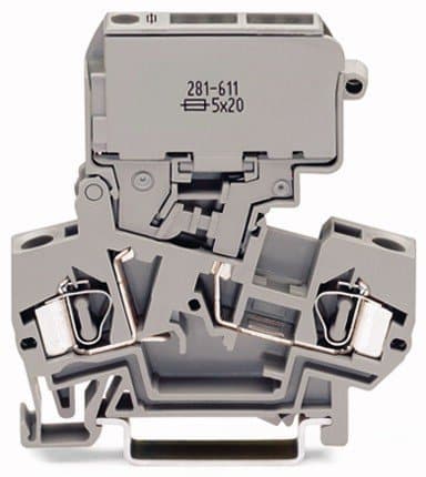 Wago 281-611 Fuse Disconnect Terminal Block with pivoting Fuse holder