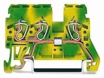 WAGO 870-687 3-Conductor Ground Terminal Block