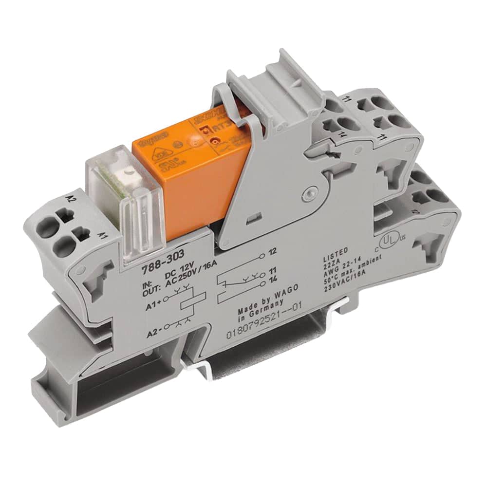 Wago 788-515 | Relay module, Nominal input voltage: 115 VAC, 2 changeover contacts