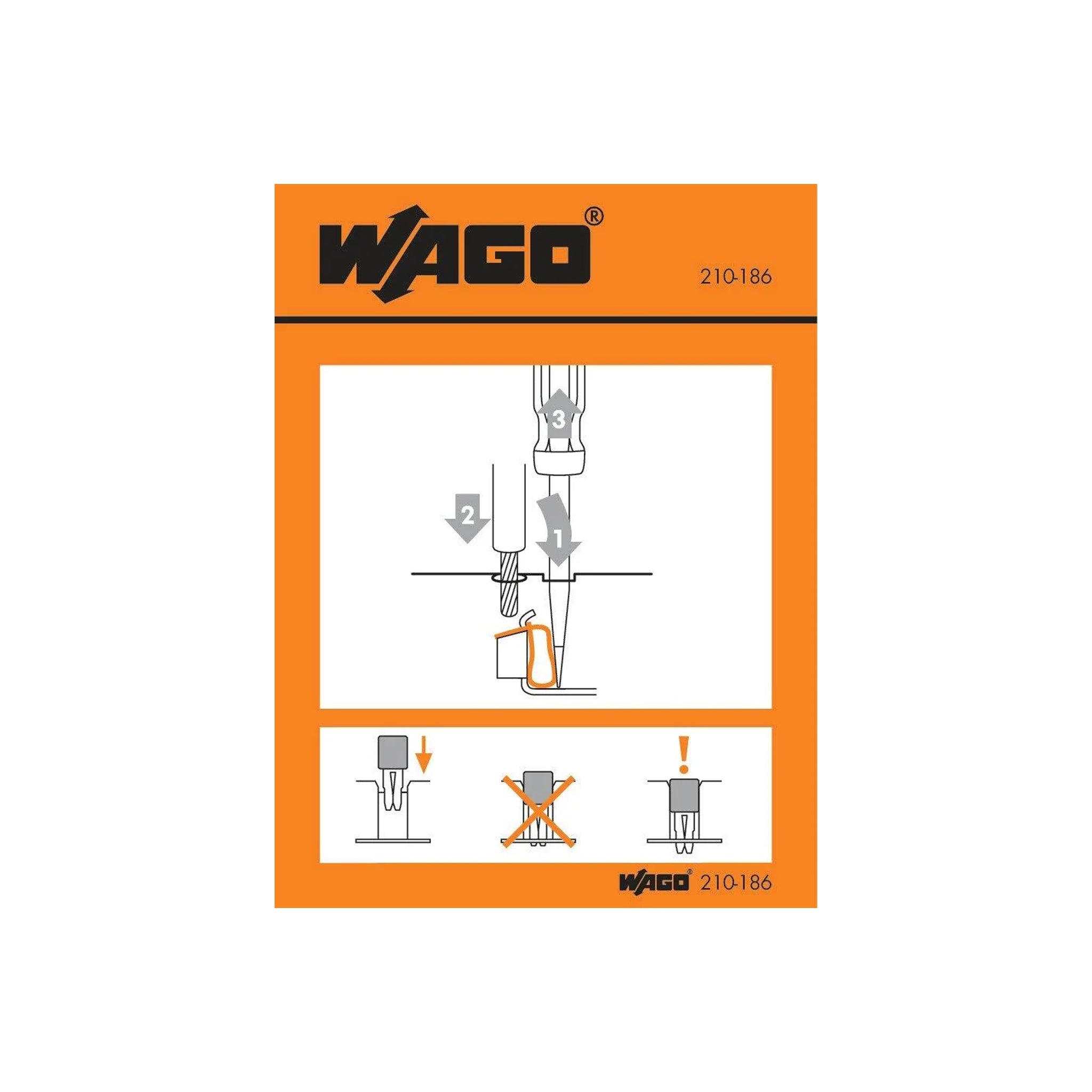 WAGO 210-186 Operating Instruction Stickers